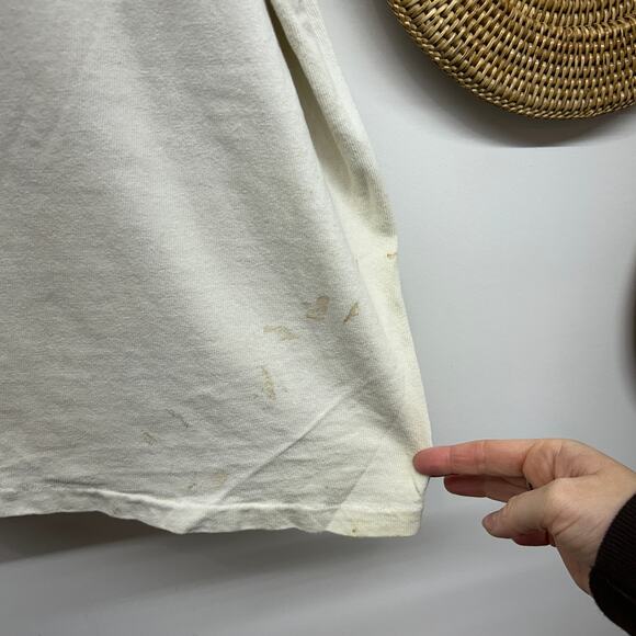 Vintage Champion Michigan Tee T-Shirt Mens XXL White Blue Worn In - Picture 7 of 10